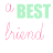 A static contact sheet of a text-based animated icon showing partial phrases about friendship with varying font styles and colors across sampled frames.