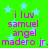 Green background with light blue stars and pink text reading 'i luv samuel angel madero jr.' repeated in four quadrants.
