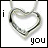 A 4-frame animated contact sheet showing a heart-shaped pendant necklace with
