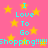 Pink background with yellow stars and cyan text reading "I Love To Go Shopping!!!!!" repeated twice horizontally and vertically.