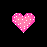 Pixelated pink hearts with white dots appear alongside text reading 'Here's My Heart...' and 'Please Don't Break It' in a on black background