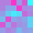 square pixels in shades of purple, pink, and cyan arranged in a repeating pattern