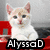 A four- shows a white cat with light brown patches and a tabby cat with white and brown fur, each with overlaid text