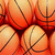 A 50x50 pixel animated contact sheet showing two frames of a basketball-themed buddy icon with orange and brown tones, featuring close-up basketballs on the left frame and "I ❤️ Basketball" text on the right frame.