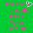 Green background with pink pixelated text listing names and a white pixelated heart symbol above the first name.