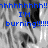 Black-and-white pixelated image of a person with blurred features overlaid with blue text reading 'I'M burning!!!!!' and 'ahhhhhhhhh!!' in multiple instances.