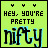 Static pixel art icon with bright yellow background displaying text and symbols in black, blue, and cyan pixels.