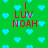 Green background with light blue pixelated hearts and red text reading "I LUV NOAH" in two vertical