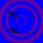 Four identical blue circular icons with purple concentric rings and black text reading "No..." in two positions per icon.