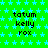 Green background with light blue star pattern, repeated text 'tatum kelly rox' in black pixelated font