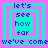 Four identical pixel-art display layered cyan and pink squares with blue text reading 'let's see how far we've come' in a retro digital style