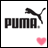 Pixelated PUMA logo with leaping cat silhouette above text, pink heart icon below on white background.