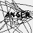 A black-and-white animated contact sheet showing five frames of a pixelated icon with repeated text "ANGER" overlaid on chaotic scribbles, displayed in a 3x2 grid layout.