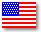 Static pixelated image of the United States flag with blue field containing white squares and red-and-white stripes.
