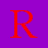 nine colored squares with letters R, A, I, N, B, O, W in various colors and fonts on a gray background