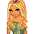 A 2x2 contact sheet of a pixel art animated icon featuring a blonde woman and a four-leaf clover, with text reading 'lucky charm' on a green background.