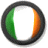 Circular icon with black border displaying Irish flag colors in three vertical stripes, animated rotation of green-white-orange segments.