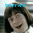 four shows a person with shoulder-length brown hair and bangs, wearing a white top, with blue text above each