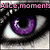 Four- of close-up anime-style eyes with purple irises, pink text reading "Alice moments are my specialty..."