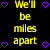 Animated contact sheet of Yellowcard-themed buddy icon frames showing heart outlines and song lyrics with yellow text on black background, surrounded by purple hearts.