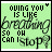Green background with black text reading 'LOVING YOU IS LIKE breathing SO OH CAN I stop?' in pixelated font, repeated across multiple