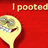 A four- with red and gray backgrounds displays text fragments, a yellow spoon-shaped icon, and pixelated faces