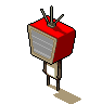 Animated contact sheet of a red TV-shaped icon with antenna, displaying sequential frames showing sheep emerging from and interacting with the screen.