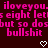 Pixelated pink text on dark red background with two white heart symbols at bottom, displaying repeated phrases and partial words.