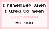 Two side-by-side with pink borders display pixelated text; the left shows 'everything' in pink while the right shows it in black