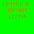 Four pixelated display identical orange text on solid backgrounds: green, gray, purple, and teal
