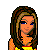Pixel art contact sheet showing two frames of a female character in Colombian-themed attire with text "Colombia FoR LiFE" on white background.