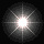 Six circular grayscale icons display a central bright starburst with radiating lines, arranged in two of three on black background