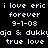 Pixelated text displays 'i love eric forever 9-1-08 oja & dukkjo true love' with blue highlight changes across frames.