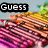 Animated sequence of six showing a of crayons with text changing from 'Guess' to 'What...' then 'Crayons' and 'Rock!!!'