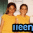 Two people in yellow sleeveless tops stand side-by-side against a light background with text elements changing across frames.