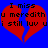 Red broken heart with black text on blue background, two identical heart halves side-by-side.