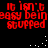 Red pixelated text on black background repeats four times with scattered white dots in a pattern