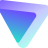 A pixelated gradient triangle with blue-to-cyan color transition on gray background, no visible text or symbols.