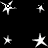 White star-shaped icons on black background with varying numbers of points and motion effects
