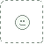 Pixelated circular icon with light green face, two square eyes, and a straight mouth on gray background bordered by alternating dark and light squares.