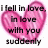 Six pink heart-shaped icons with handwritten text and symbols, arranged in two on a white background