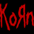 Static 50x50 pixel icon featuring red stylized text on a black background with visible pixelation and slight anti-aliasing edges.