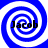 Four identical blue and white spiral patterns arranged in a , each containing the text 'Jacob' in black serif font