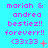 Pixelated text on cyan background with pink and orange elements, showing 'mariah & andra bestiez!! foreverr!! < ' in multiple . Animation changes include star and dot variations