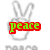 A static image of a peace sign hand gesture with green text overlays reading "peace," "to," "your," and "mother" in different positions.