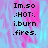 Pixelated text on a pink and blue gradient background with one frame showing a gray rectangle replacing the lower right section.