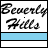 Animated contact sheet of a 5x5 grid showing sequential frames from an AIM buddy icon animation with text progression over "Beverly Hills" branding and light blue progress bars.