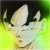 Pixelated close-up of a character's face with dark hair, light skin, and closed eyes against a gradient background.