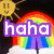 Animated sequence showing a rainbow, sun, and tree with changing text and emoticons over time.