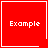 Four red square with white borders display "Example" text; top-right has a heart, bottom-right has a star